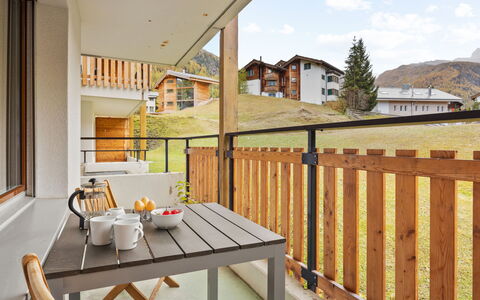 Zermatt 331: Table, Furniture, Sky, Property, Building, Window, Wood, Cloud, Tree, Chair