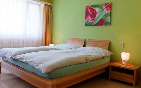 Viktoria B: Bedroom, Bed, Furniture, Mattress, Bed Sheet, Room, Property, Bed Frame, Wall, Floor