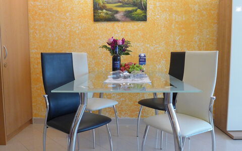 Viktoria B: Room, Dining Room, Furniture, Table, Property, Yellow, Interior Design, Chair, Kitchen & Dining Room Table, Real Estate