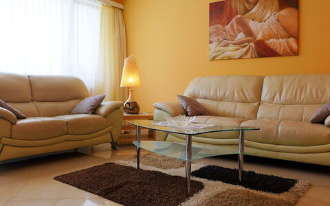 Viktoria B: Living Room, Furniture, Room, Couch, Property, Interior Design, Floor, Coffee Table, Table, Wall