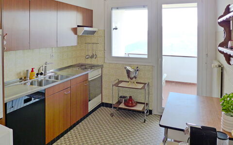 Crans-Montana 155: Kitchen Sink, Furniture, Sink, Cabinetry, Property, Tap, Countertop, Chair, Plant, Plumbing Fixture