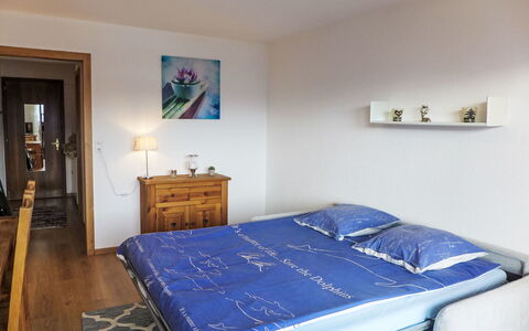 Crans-Montana 260: Furniture, Bed, Interior Design, Floor, Bedroom, Flooring, Room, Wall, Bed Sheet, Bedding
