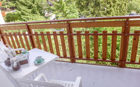 Crans-Montana 450: Wood, Tree, Outdoor Furniture, Chair, Porch, Fence, Building, Real Estate, Cottage, Leisure