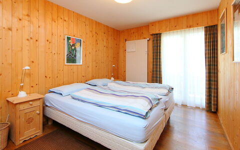 Crans-Montana 560: Bedroom, Bed, Furniture, Room, Mattress, Property, Bed Frame, Bed Sheet, Floor, Hardwood