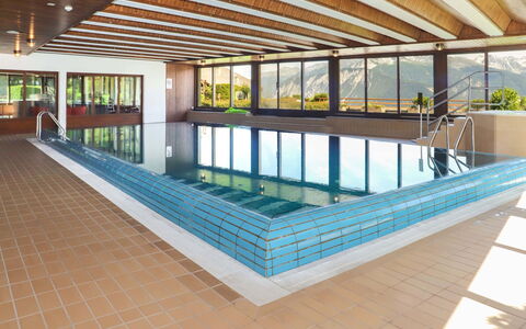 Crans-Montana 760: Property, Wood, Swimming Pool, Shade, Rectangle, Architecture, Interior Design, Floor, Water, Flooring