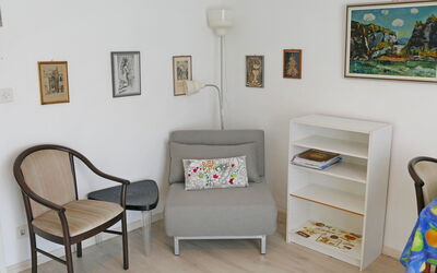 Residenza Corallo 100.1: Room, Furniture, Interior Design, Table, Shelf, Floor, Chair, Living Room, House, Building