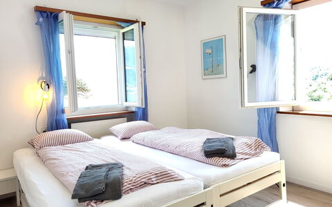 Stellina del Sole: Bed, Furniture, Bedroom, Interior Design, Bed Sheet, Bedding, Wood, Floor, Linens, Flooring