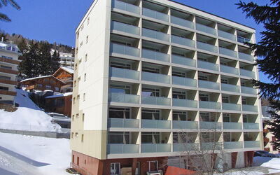 Davos 100: Building, Property, Snow, Sky, Tree, Window, Urban Design, Condominium, Tower Block, Composite Material