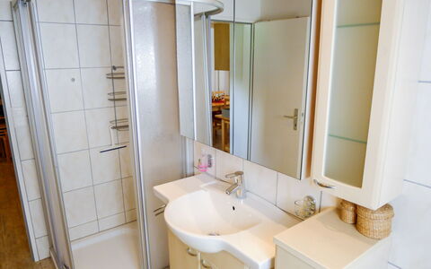 Surava 100: Mirror, Tap, Sink, Plumbing Fixture, Property, Bathroom Sink, Bathroom Cabinet, Bathroom, Wood