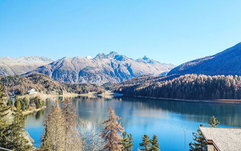 St. Moritz 775: Blue, Daytime, Body Of Water, Wood, Horizon, Cloud, Sea, Ocean, Coastal And Oceanic Landforms, Handrail