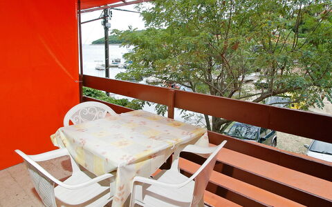 Korčula Vela Luka 800: Property, Room, Table, Furniture, Chair, House, Real Estate, Building, Outdoor Table, Porch