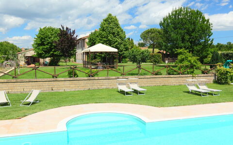 San Casciano dei Bagni 610: Sky, Cloud, Water, Property, Plant, Swimming Pool, Azure, Tree, Outdoor Furniture, Shade
