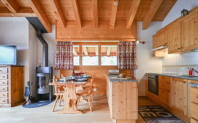 Rhodos B 301 700.4: Furniture, Property, Table, Cabinetry, Wood, Kitchen, Architecture, Window, Interior Design, Shelving