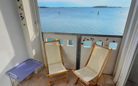 Venezia Giudecca 830: Water, Sky, Property, Cloud, Building, Azure, Window, House, Chair, Shade