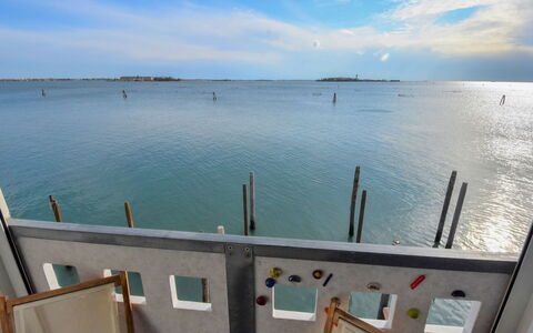 Venezia Giudecca 830: Water, Sky, Cloud, Property, Azure, Lake, Horizon, Waterway