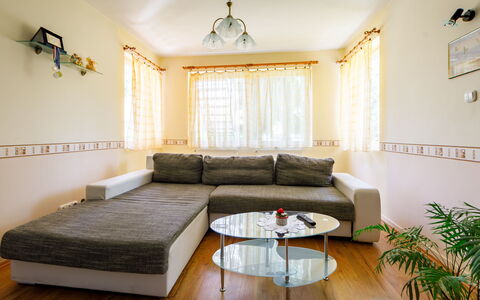 Balatonoszod 950: Table, Furniture, Property, Couch, Window, Plant, Wood, Lighting, Interior Design, Flooring