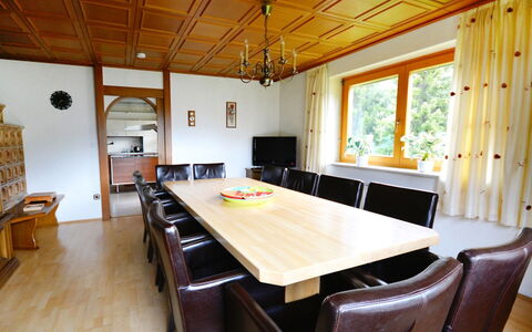 Ferienhaus Kofler: Room, Property, Ceiling, Building, Furniture, Dining Room, Interior Design, Table, House, Floor