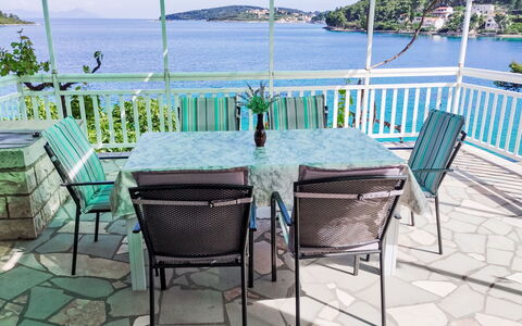 Bernardi: Furniture, Chair, Outdoor Furniture, Table, Outdoor Table, Kitchen & Dining Room Table, Shade, Porch, Balcony, Restaurant