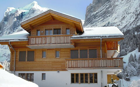 Chalet Pfingsteggblick: Sky, Snow, Property, Mountain, Window, Building, Tree, Slope, House, Terrain