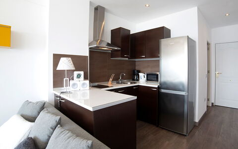 Arenal 03: Room, Furniture, Interior Design, Property, Building, Countertop, House, Floor, Kitchen, Architecture