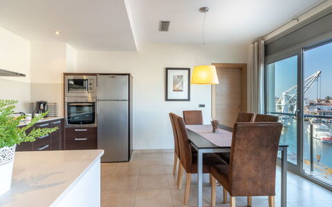 Empuriabrava 122: Room, Property, Furniture, Building, Interior Design, House, Real Estate, Ceiling, Floor, Dining Room