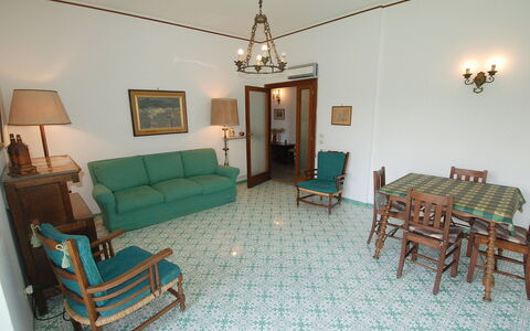 Riviera Massa: Room, Furniture, Property, Interior Design, Turquoise, Living Room, Building, Floor, Table, Real Estate