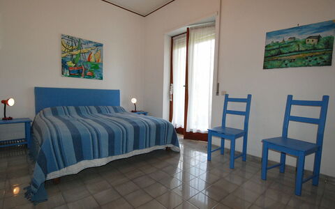 Riviera Massa: Room, Bedroom, Furniture, Property, Bed, Blue, Bed Sheet, Floor, Interior Design, Bed Frame