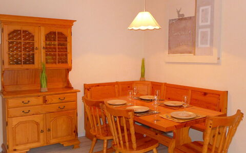 Nid D'Aigle E1: Room, Furniture, Property, Table, Dining Room, Kitchen & Dining Room Table, Building, Wood Stain, Floor, Interior Design