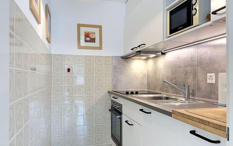 Nendaz 571: Kitchen, Kitchen Appliance, Countertop, Major Appliance, Flooring, Interior Design, Wood, Floor, Cabinetry, Home Appliance