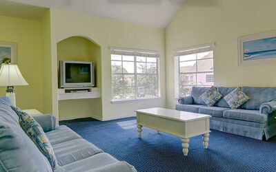 Runaway Beach Resort Apartments 3 180.3: Room, Furniture, Property, Living Room, Interior Design, Blue, Green, Building, Floor, Real Estate