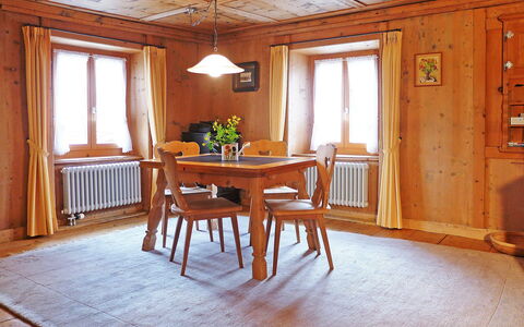 Ferienhaus Döss: Room, Furniture, Property, Floor, Building, Interior Design, Table, Ceiling, House, Home