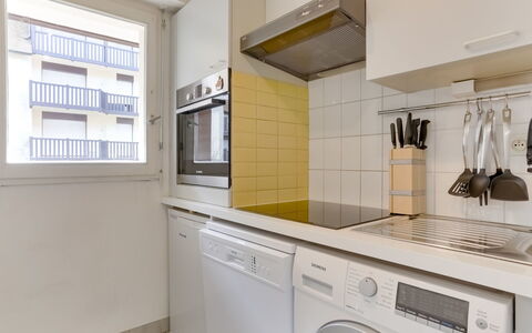 Deauville-Trouville 140: Laundry Room, Cabinetry, Property, Washing Machine, Clothes Dryer, Kitchen, Home Appliance, Lighting, Interior Design