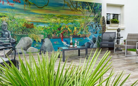 Ty Patrick: Wall, Mural, Grass, Room, Grass Family, Landscape, Plant, House, Real Estate, Interior Design