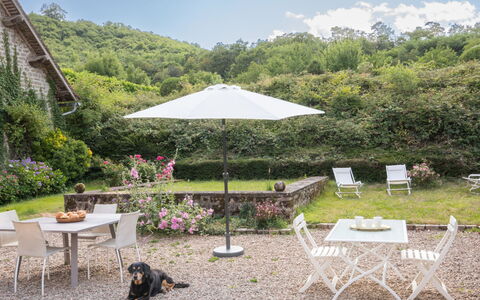 La Maison du Chateau: Plant, Cloud, Table, Furniture, Property, Sky, Nature, Chair, Botany, Outdoor Furniture
