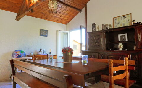 La Grangette: Room, Furniture, Property, Building, Table, Dining Room, Interior Design, Ceiling, Beam, House