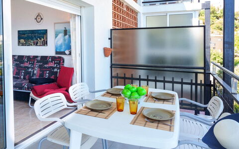 Llançà 541: Room, Living Room, Furniture, Property, Interior Design, Green, House, Building, Home, Table