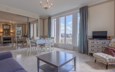 Cabourg 219: Table, Furniture, Property, Cabinetry, Building, Chair, Wood, Lighting, Interior Design, Architecture