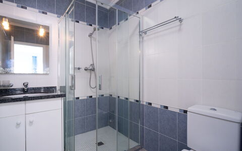 Finca Edel: Plumbing Fixture, Building, Shower Head, Shower, Bathroom, Sink, Interior Design, Cabinetry, Tap, House
