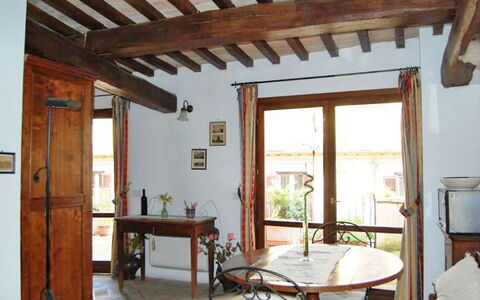 Charming Terrace: Room, Property, Building, Ceiling, Furniture, Beam, House, Interior Design, Architecture, Table