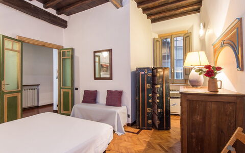 Navona: Room, Furniture, Property, Bedroom, Ceiling, Bed, Building, Interior Design, Bed Sheet, Bed Frame