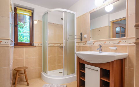 Borowikowa: Bathroom, Bathroom Sink, Plumbing Fixture, Flooring, Interior Design, Floor, Wood, Sink, Tap, Plumbing