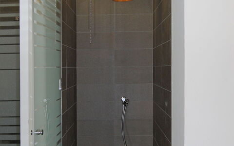 Leukerbad 200: Bathroom, Interior Design, Floor, Flooring, Plumbing, Composite Material, Plumbing Fixture, Shower