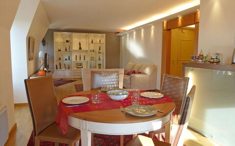 Elisa: Table, Furniture, Property, Chair, Wood, Interior Design, Kitchen & Dining Room Table, Building, Floor, Flooring