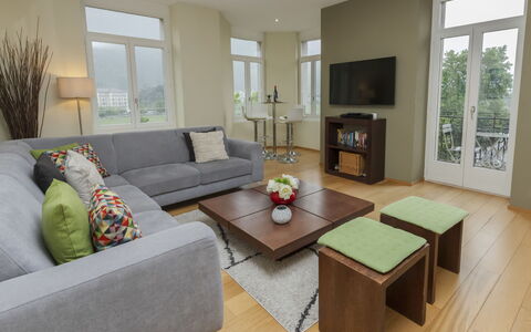 Interlaken 400: Furniture, Interior Design, Floor, Flooring, Couch, Wood, Living Room, Table, Room, Wood Flooring