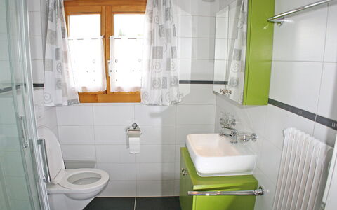 Grächen 360: Bathroom, Room, Property, Interior Design, Plumbing Fixture, Building, Floor, Toilet, House, Architecture