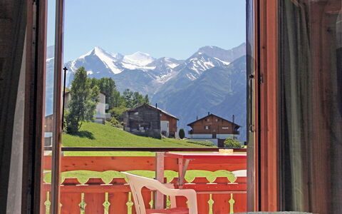 Grächen 360: Mountain, Natural Landscape, Mountain Range, Alps, Room, Door, Window, House, Building, Tree