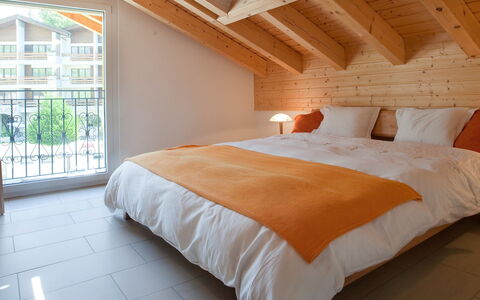 Leukerbad 450: Bedroom, Bed, Room, Furniture, Property, Bed Sheet, Bedding, Bed Frame, Interior Design, Wall