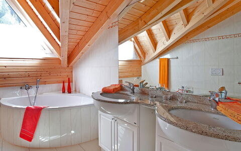 Leukerbad 450: Room, Property, Ceiling, Interior Design, Building, House, Attic, Architecture, Material Property, Real Estate