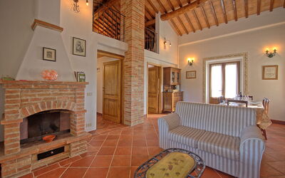 San Donnino 6: Room, Property, Hearth, Building, Fireplace, House, Furniture, Interior Design, Masonry Oven, Living Room