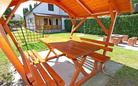 Francesco: Outdoor Furniture, Furniture, Table, Chair, Shade, Outdoor Table, Wood, Leisure, Backyard, Pavilion